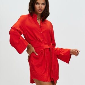 NWT Runaway Red Women's Tie-Waist Dress